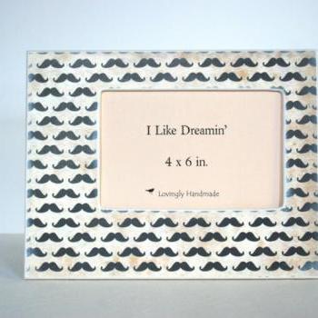 4 x 6 Picture Frame - Mustache Picture Frame